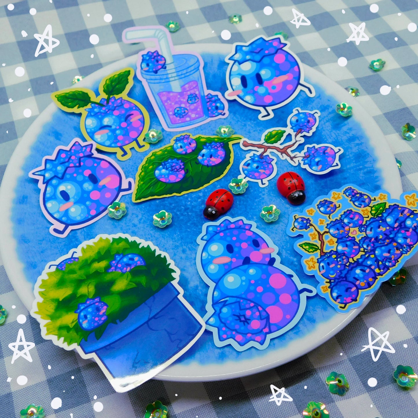 Blueberry Patch Sticker