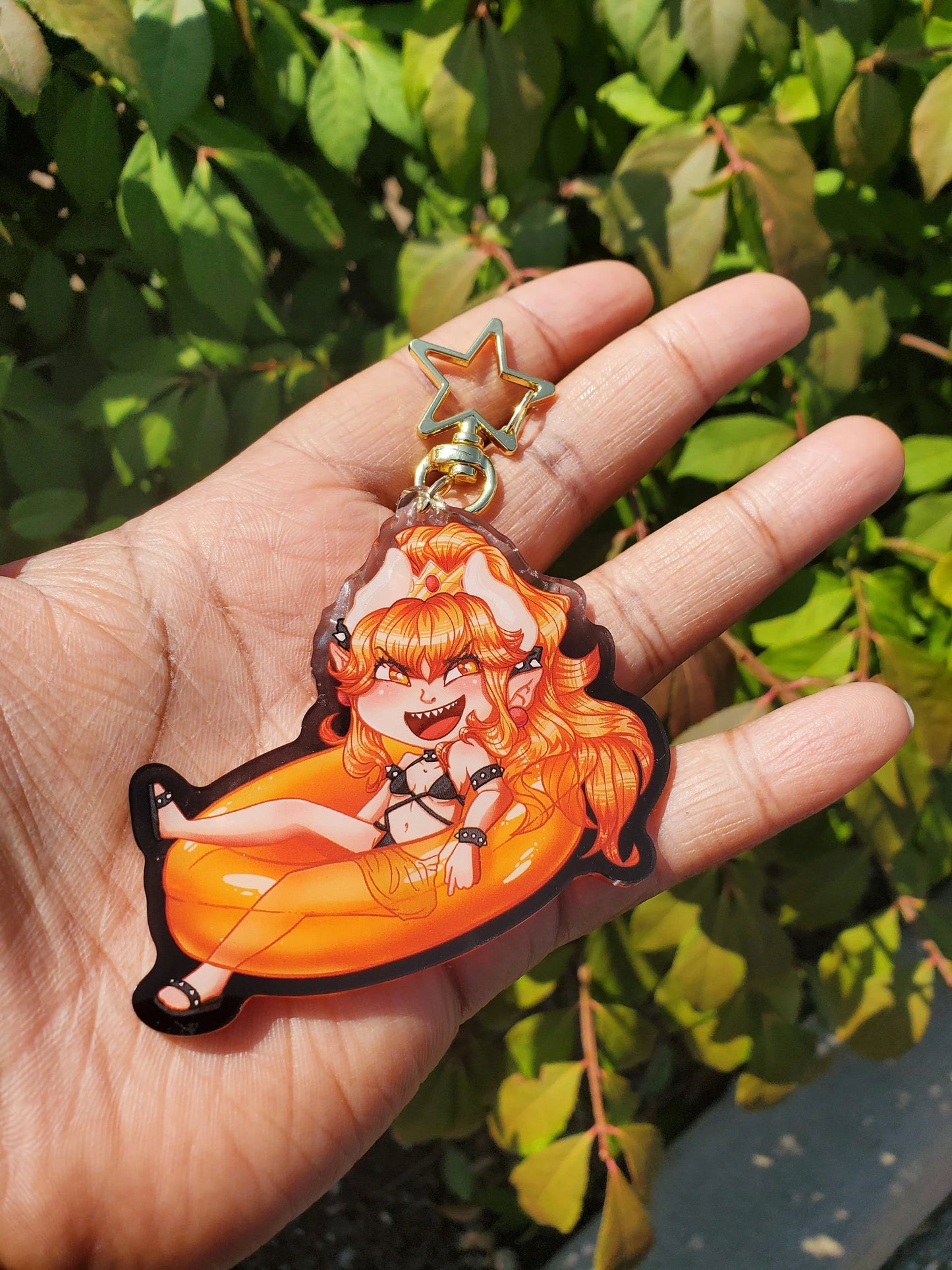 (Pre-order) Beach day Bowsette Keychain
