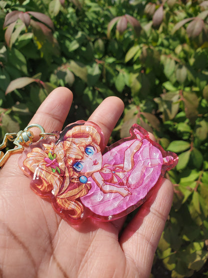 (Pre-order) Beach day Peach Keychain