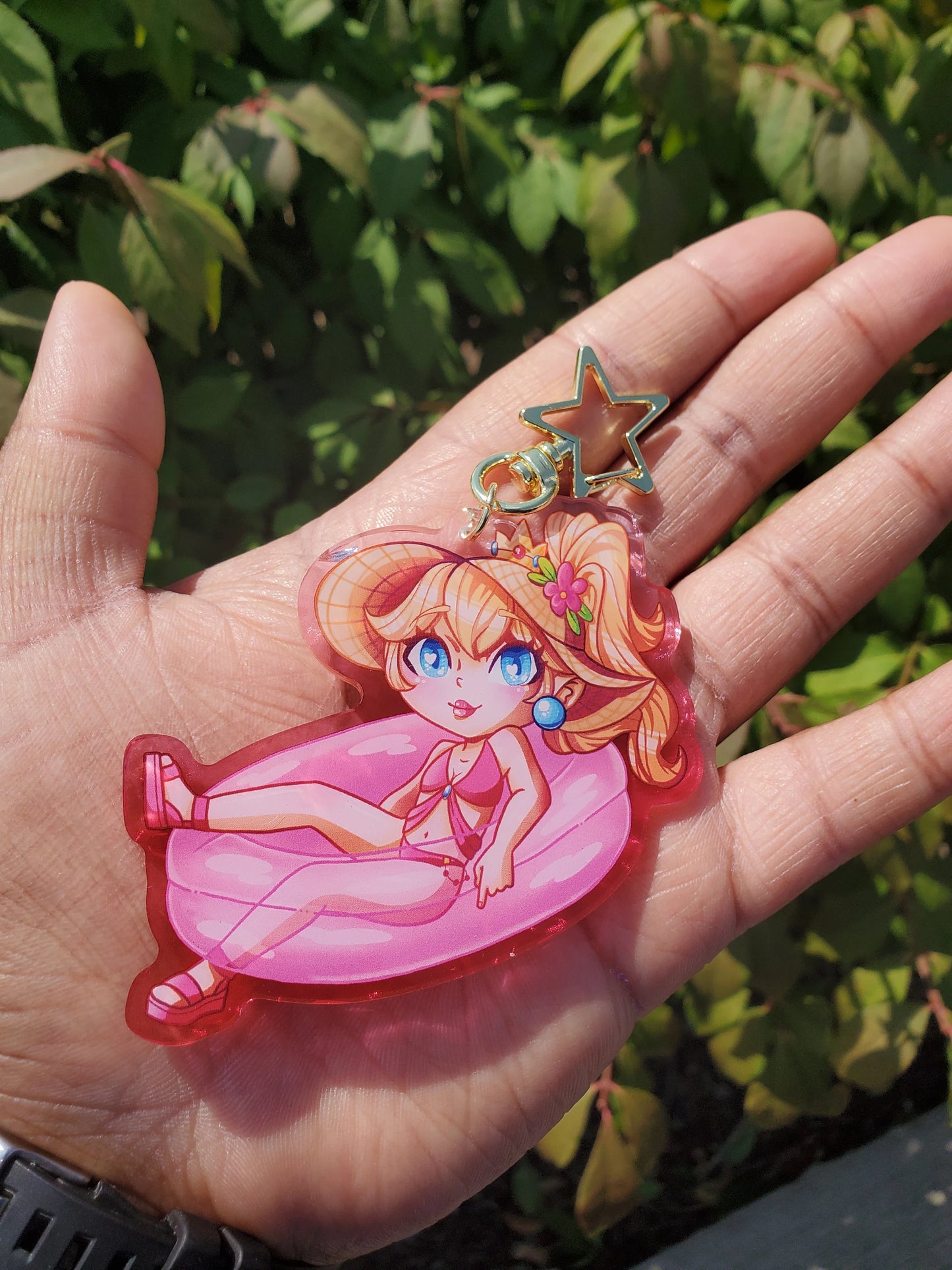 (Pre-order) Beach day Peach Keychain