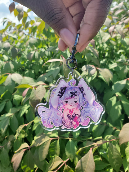 (Pre-order) Doodle Bunny Hatsune Miku Keychain