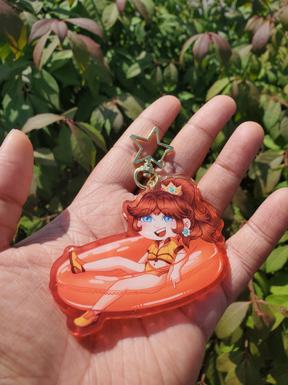 (Pre-order) Beach day Daisy Keychain