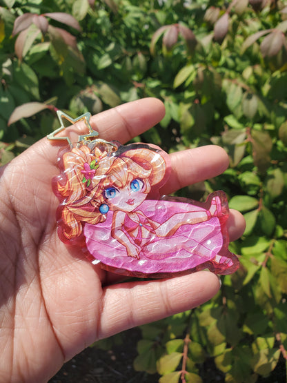 (Pre-order) Beach day Peach Keychain