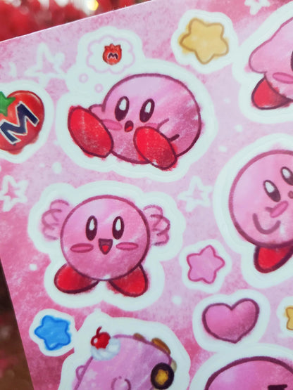 Doodle Kirby Sticker Sheet