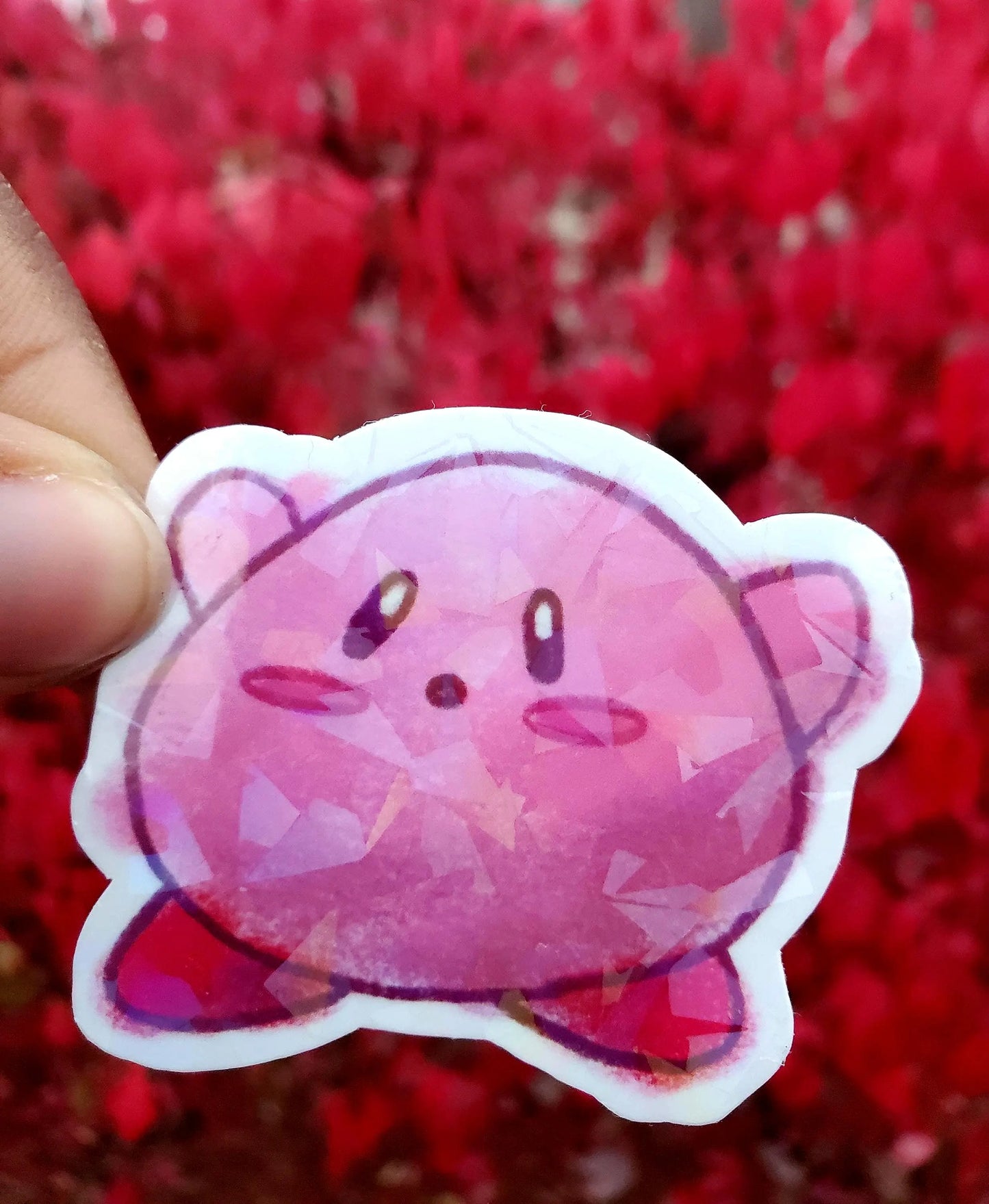 Doodle Poofing up Kirby Sticker