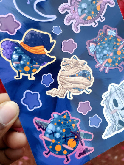 Halloween Sweet Treats & Spooky Night Blueberry Sticker Sheets