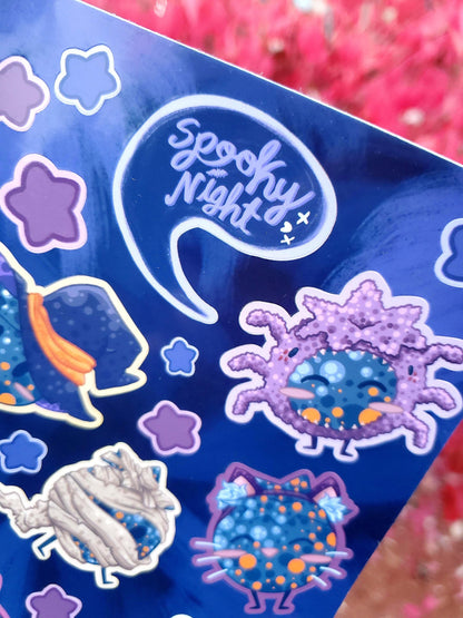 Halloween Sweet Treats & Spooky Night Blueberry Sticker Sheets