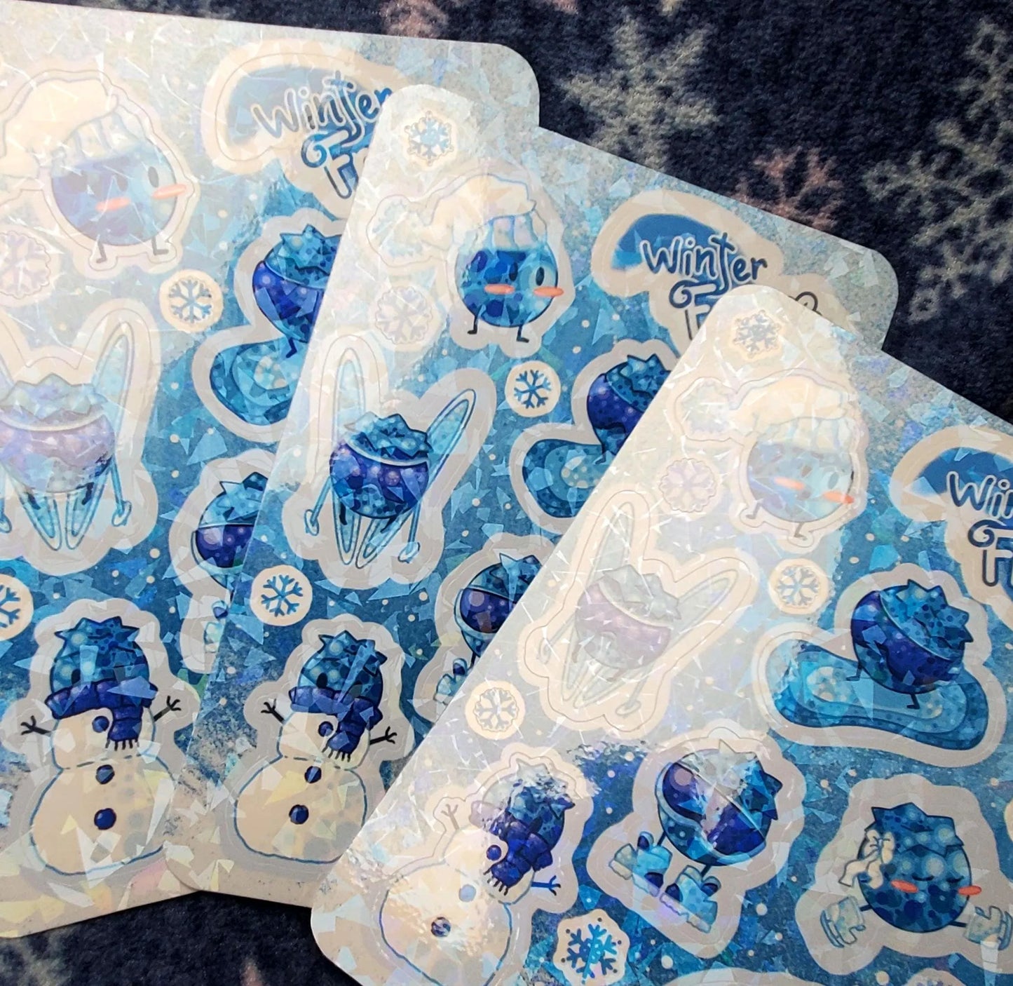 Blueberry Winter Freeze Sticker Sheet