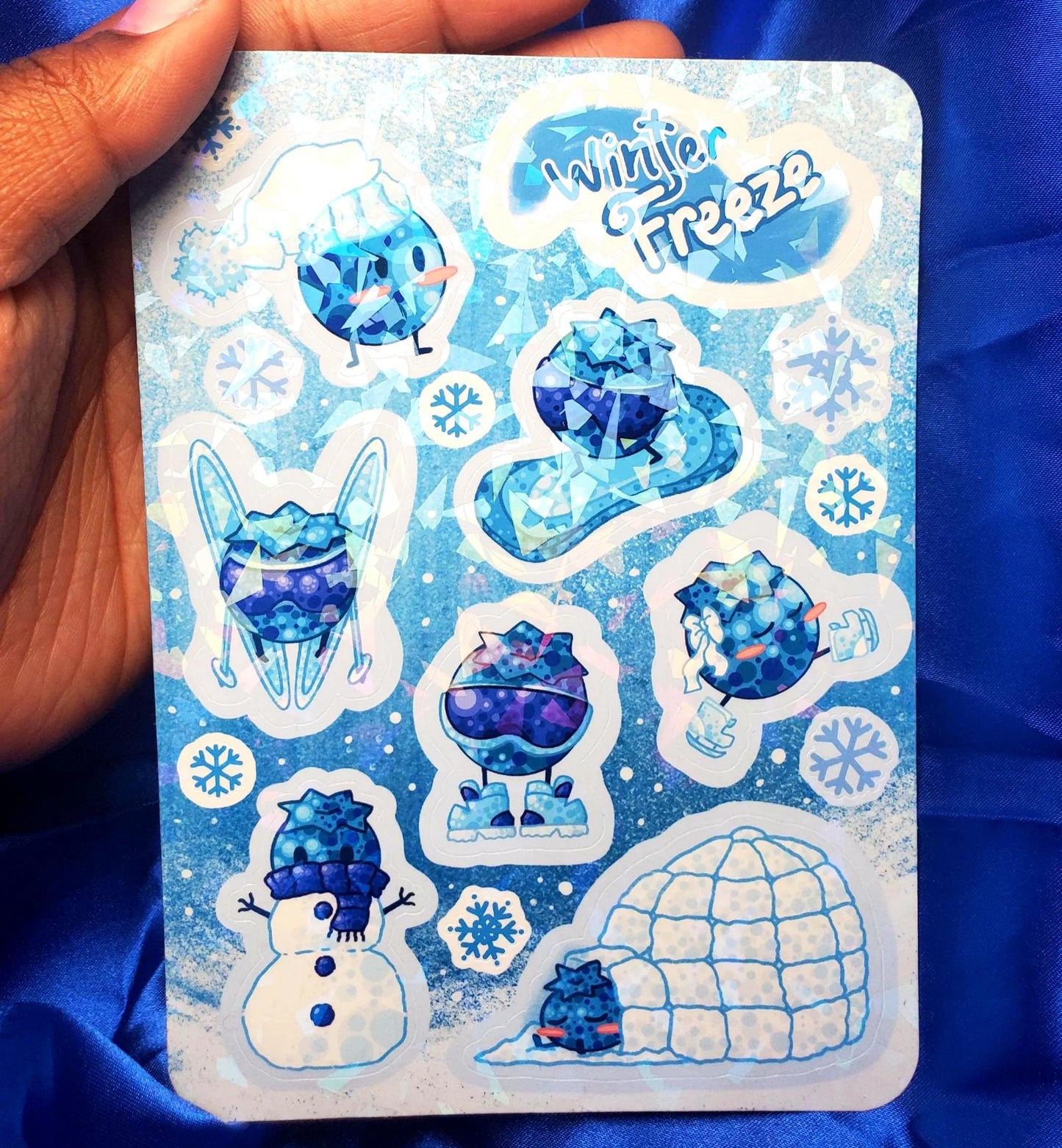 Blueberry Winter Freeze Sticker Sheet
