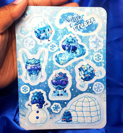 Blueberry Winter Freeze Sticker Sheet