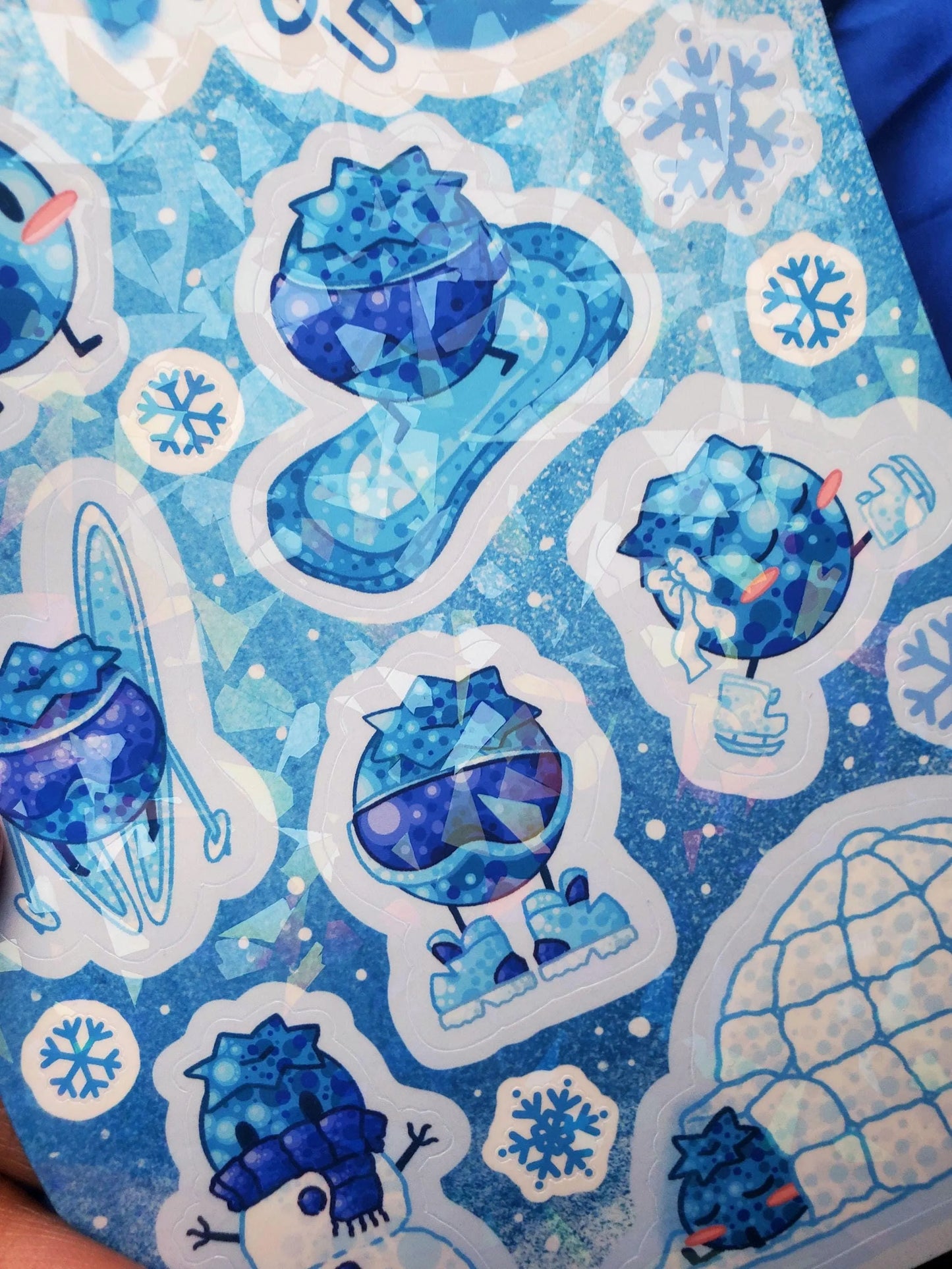 Blueberry Winter Freeze Sticker Sheet
