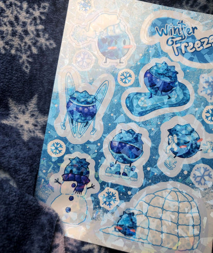 Blueberry Winter Freeze Sticker Sheet
