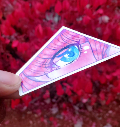 Lily Berry Heart Crystal Eye Sticker