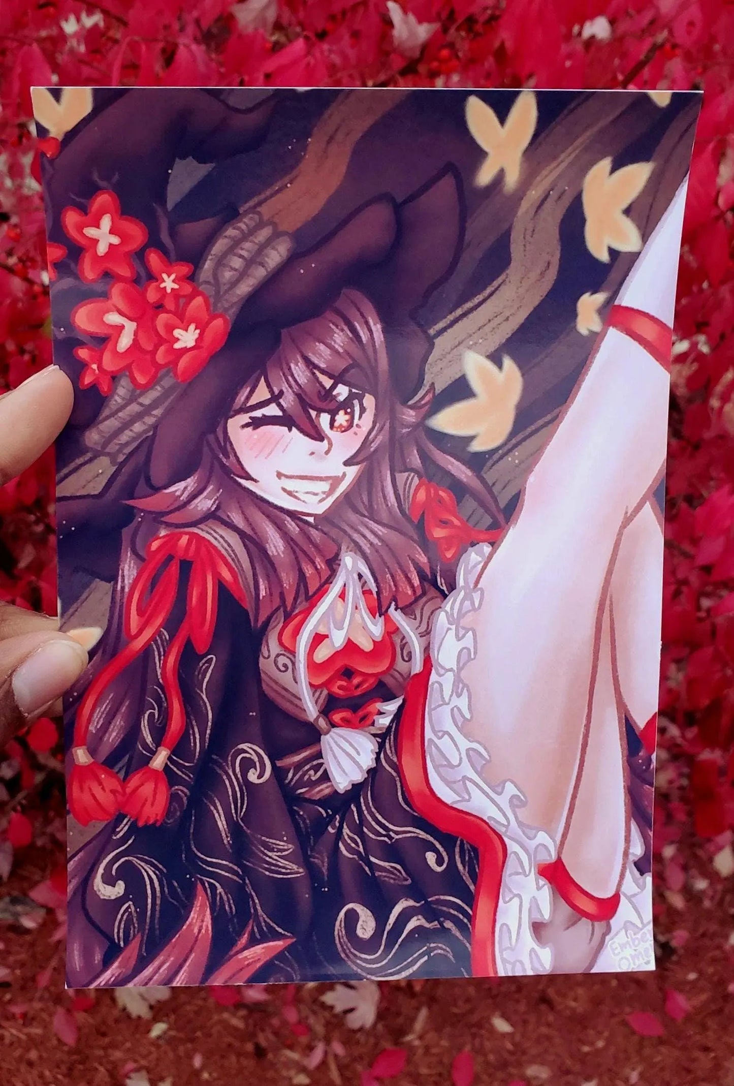 Genshin Impact Hu Tao Witch Art Print