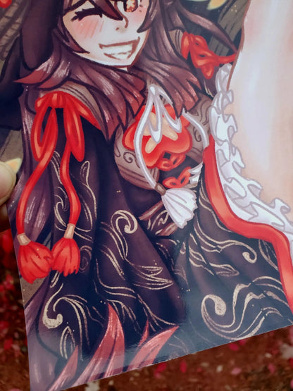 Genshin Impact Hu Tao Witch Art Print