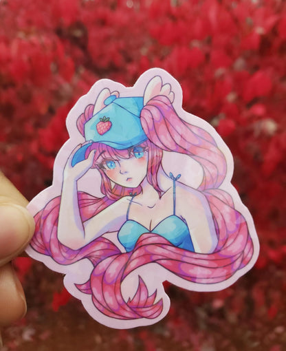 Lily Berry Heart Strawberry Delivery Girl Sticker