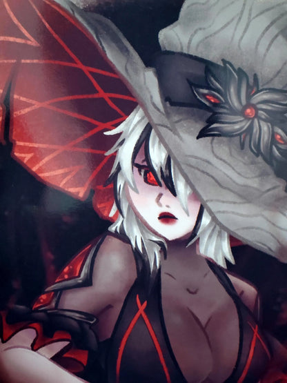 Genshin Impact Arlecchino Witch Art Print