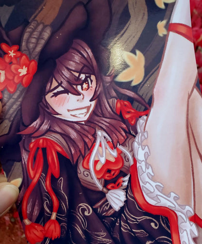 Genshin Impact Hu Tao Witch Art Print