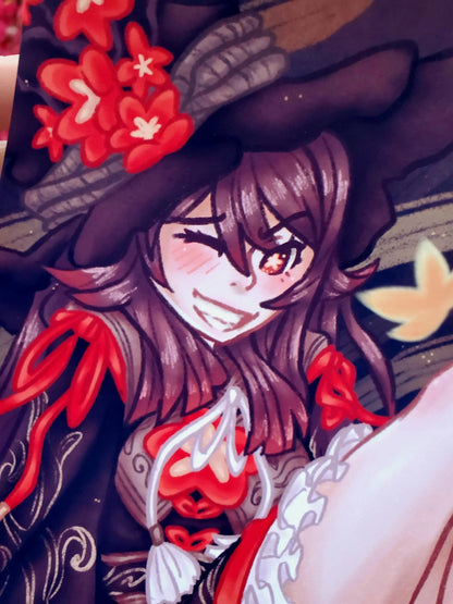 Genshin Impact Hu Tao Witch Art Print