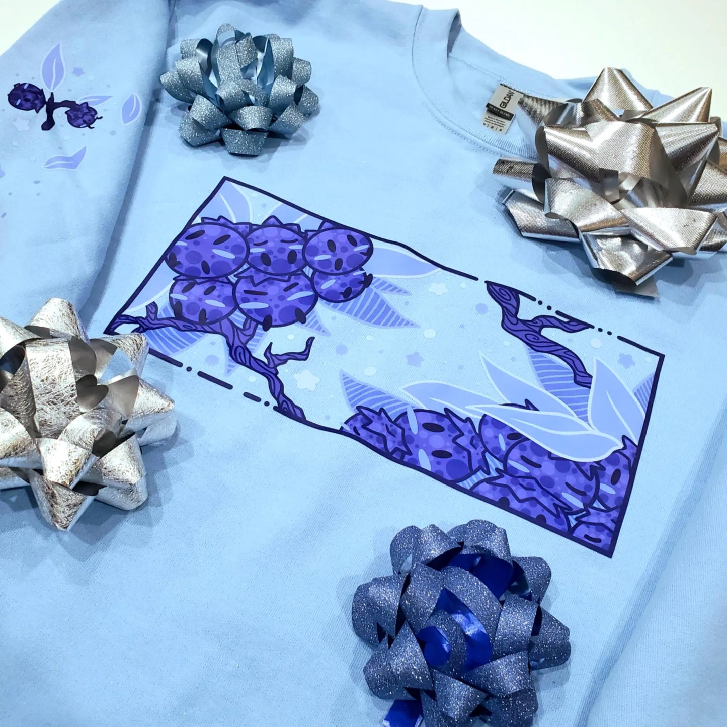 (Pre-order) Blueberry Bush Light Blue Crewneck