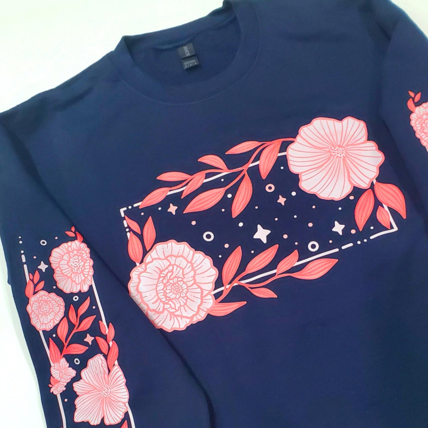 (Pre-order) Pink Garden Navy Blue Crewneck