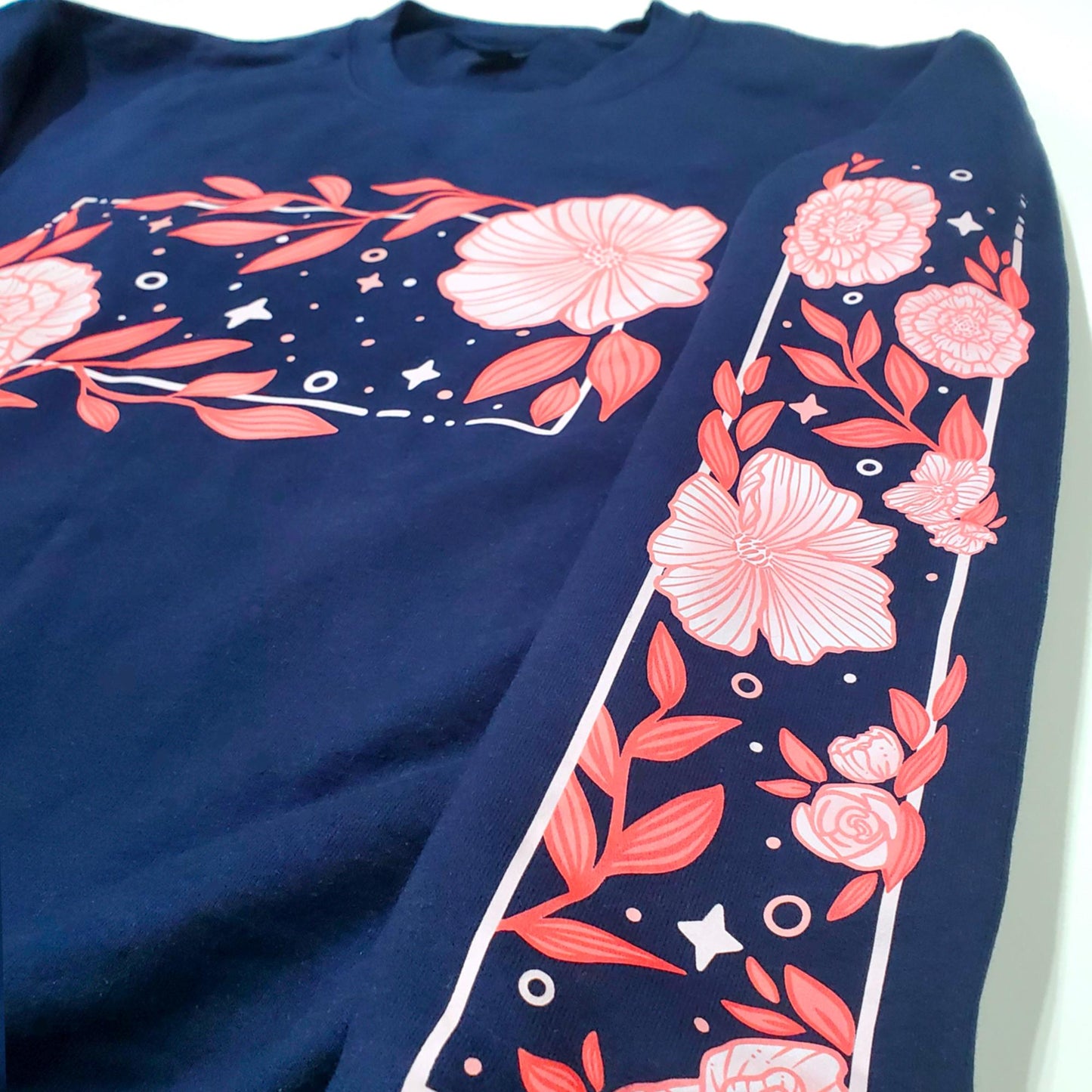 (Pre-order) Pink Garden Navy Blue Crewneck